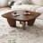 39.37" Mid-Century Square Coffee Table with 4 Legs, Solid Wood Veneer