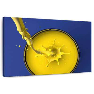 Éclaboussures de peinture jaune Senne