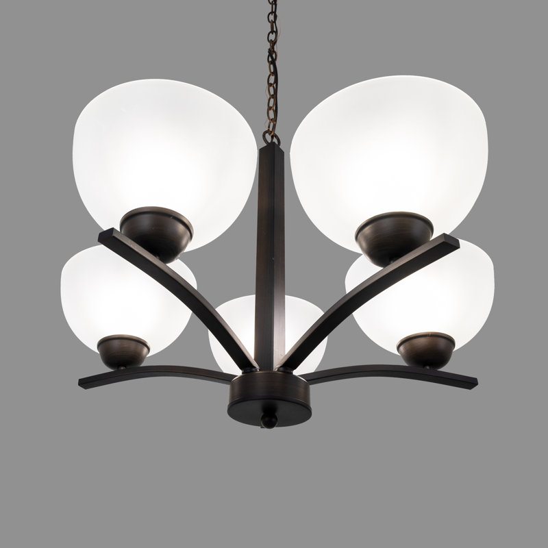 Lustre classique/traditionnel ombré 5 lumières Babin, Café