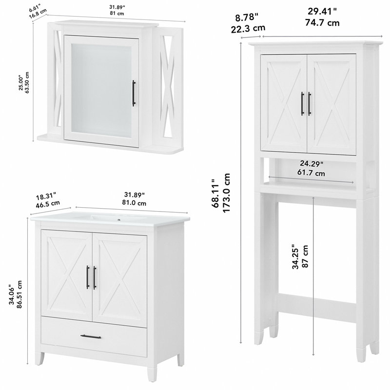 Single Bathroom Vanity with Manufactured Wood Top