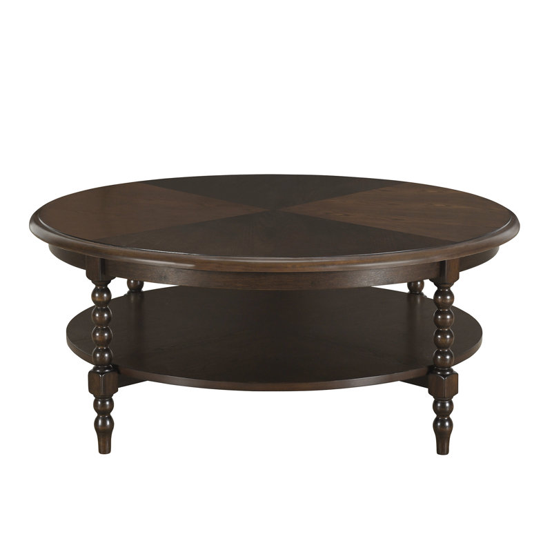 Philippe Round Coffee Table With Shelf