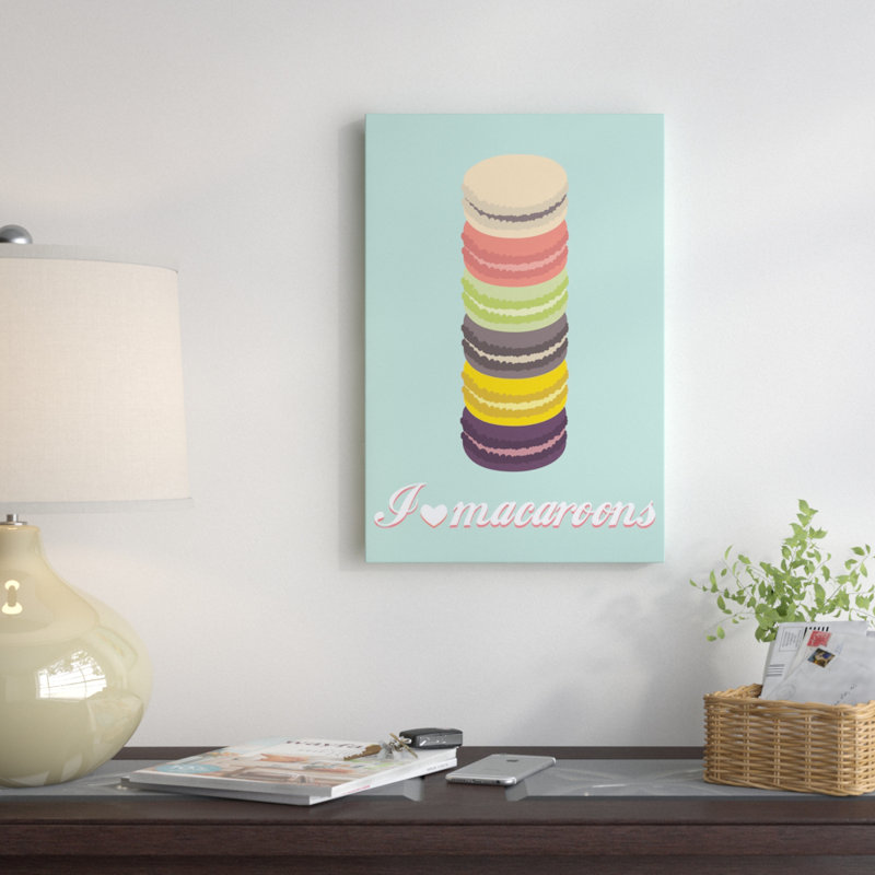«Macaroons», impression sur toile tendue, H 18 po x l 12 po x P 1,5 po, Pas de tapis, Toile tendue