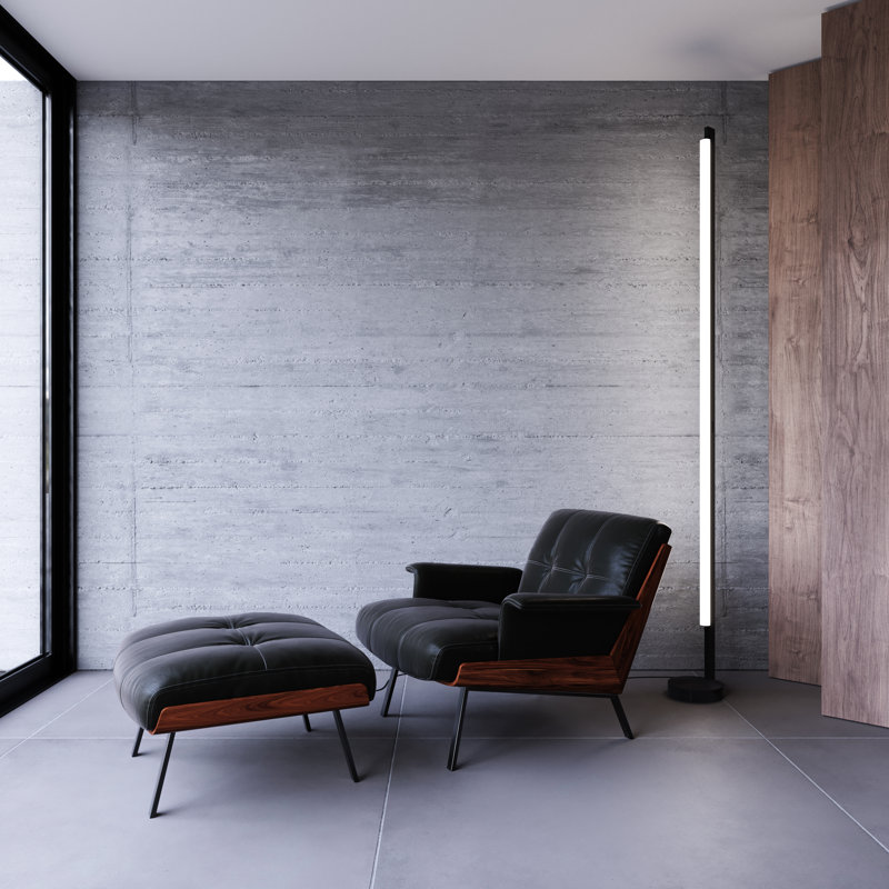 Keel™ LED Floor Lamp, Bright Satin Aluminum