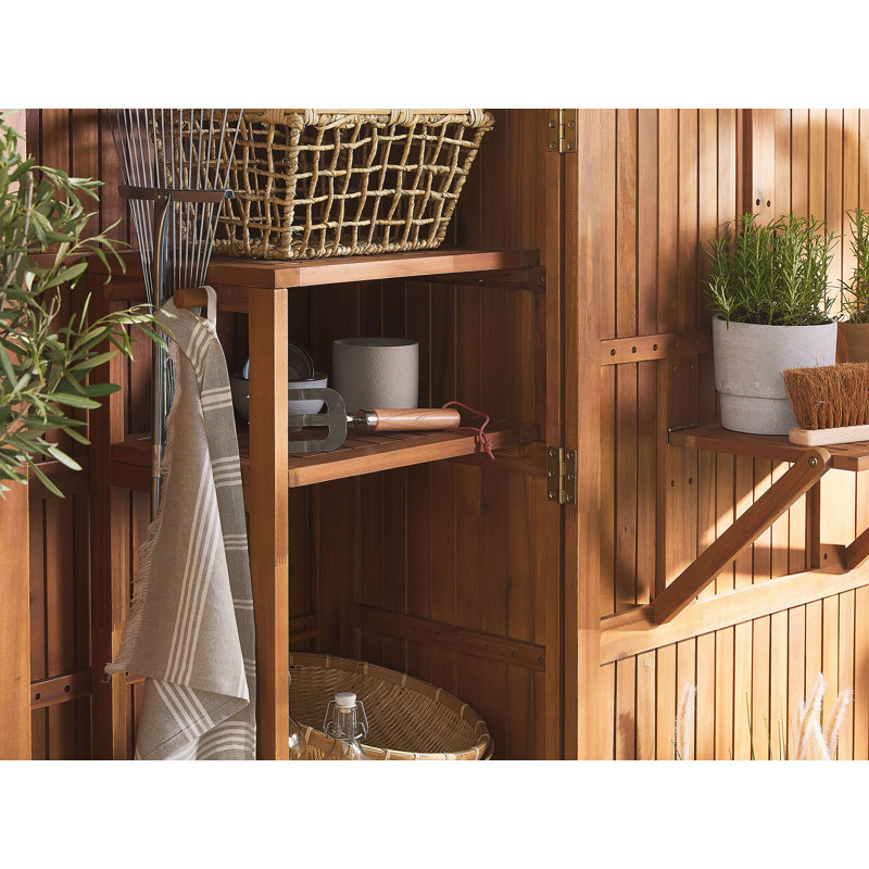 Savoca 3 ft. W x 1 ft. D Solid Wood Tool Shead