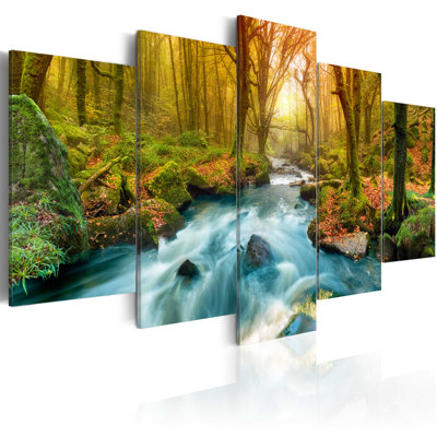 Morning on the River 5 Piece Wall Art Set on Canvas