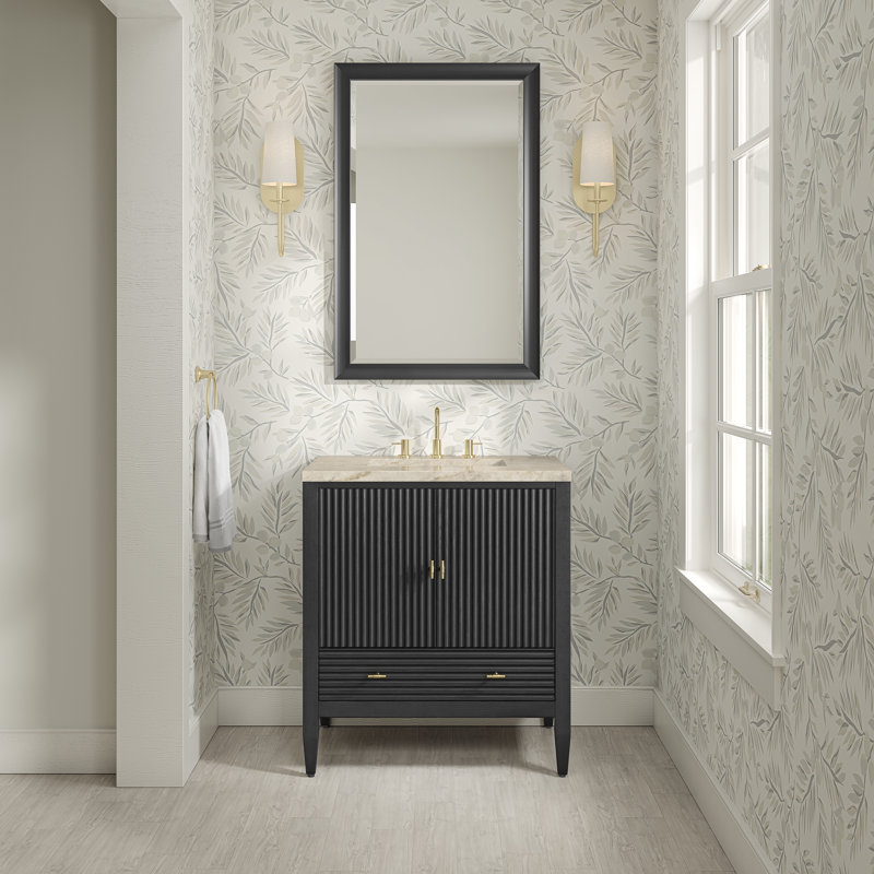 Myrrin 30" W Single Vanity, Tajnar Eclos, Carbon Oak, 8" Widespread