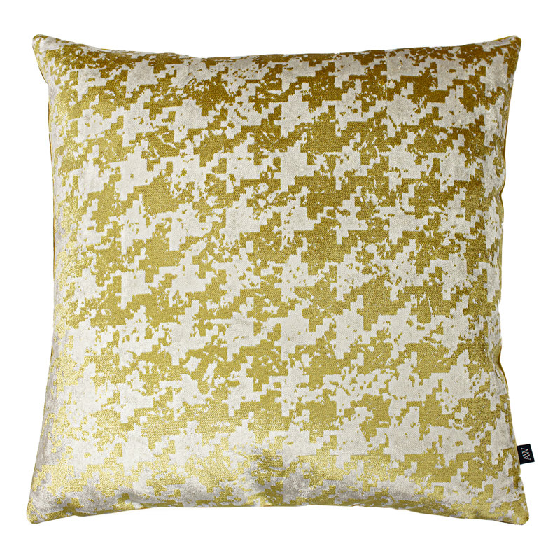 Brazell Geometric Square Cushion Cover, Gold