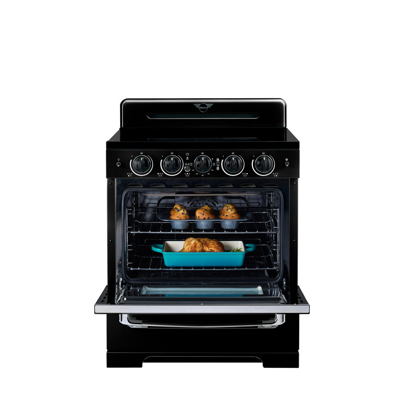 Unique 30' Classic Retro Induction Range, Summer, Black