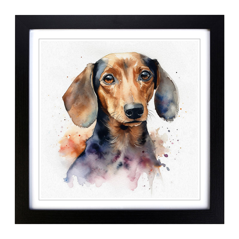 Single Picture Frame Print on Wood, Black