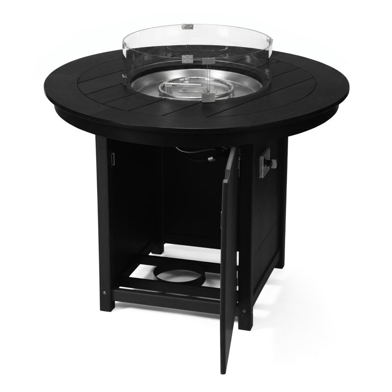Foyer de table rond 47 po, 42.25" H x 47.25" W x 47.25" D, Black