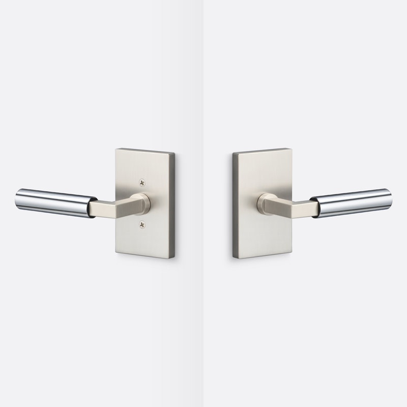Rosace de passage Levanto, poignée lisse, Chrome poli, Nickel