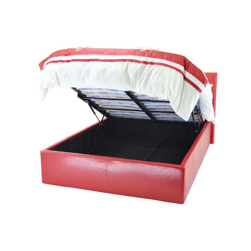 Hartfield Upholstered Ottoman Storage Bed, Black, Single (3')