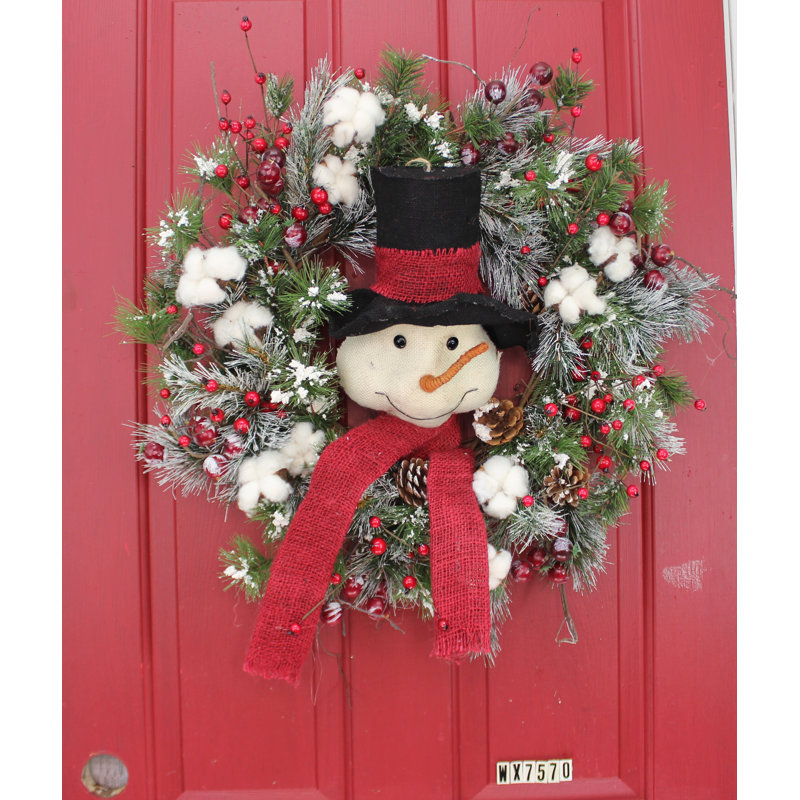 Couronne 22 po winter bonhomme de neige