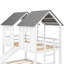 Twin Over Bunk Bed With Windows - Provide A Relaxing And Safe Sleep Space House Slide Made Of Materials For Long-term Use