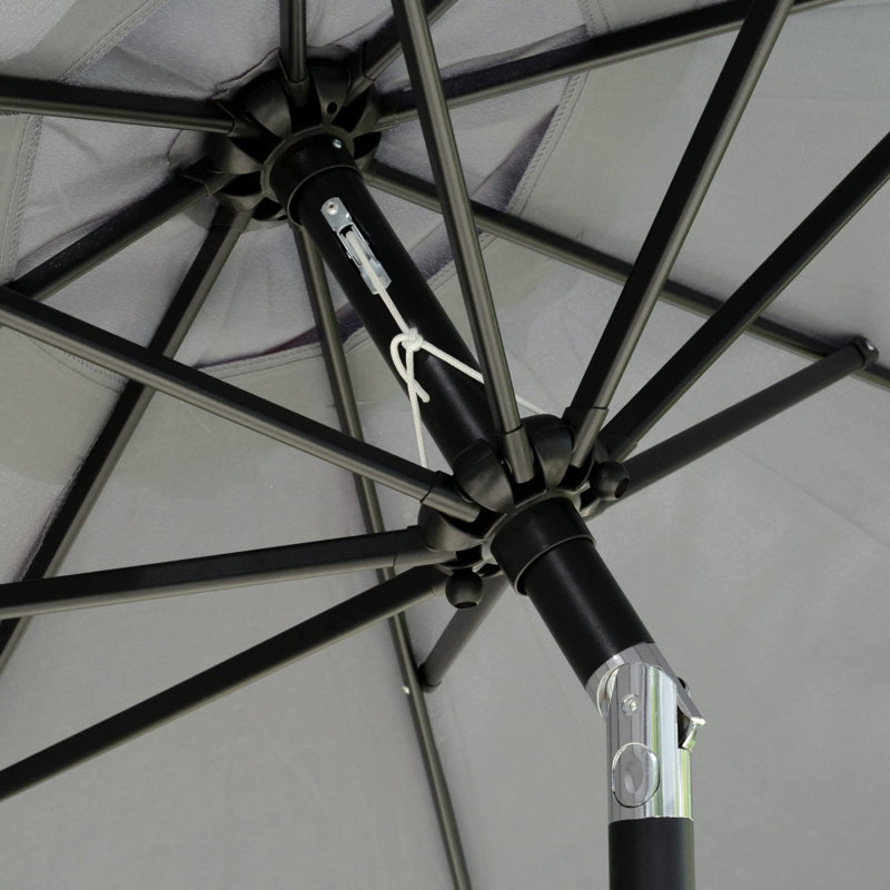 266cm Tilt Market Parasol, Grey