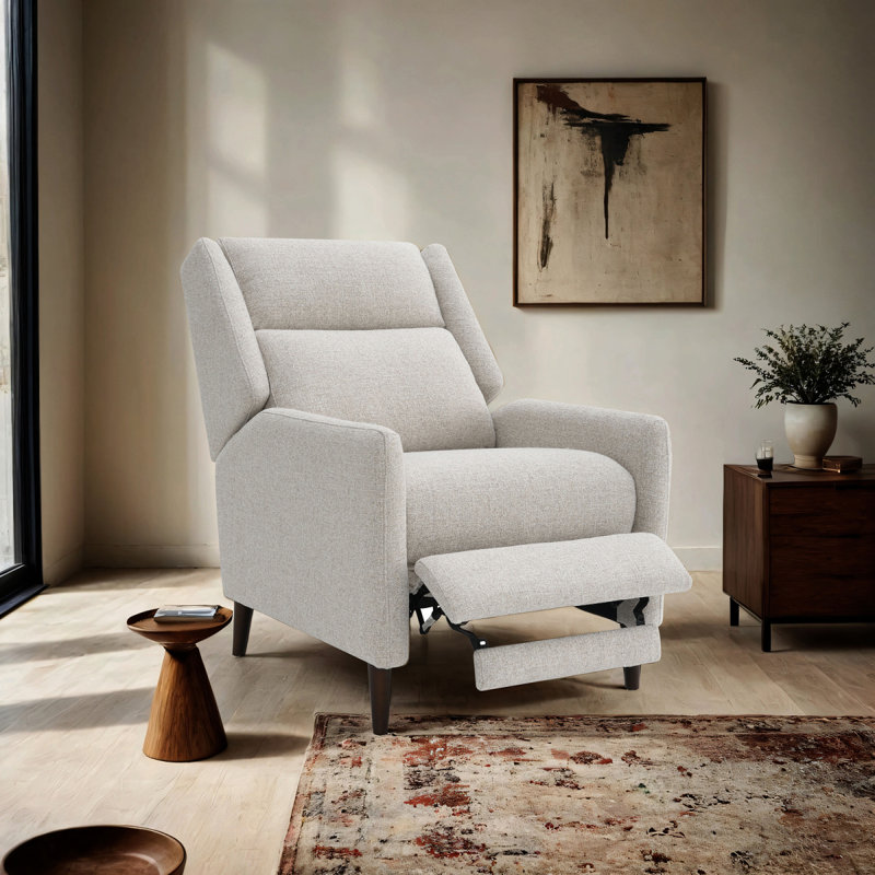 Fauteuil inclinable manuel moderne Mid-Century, Beige