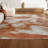 Cordier Abstract Two-Tone Modern Orange/Cream Rug-69807312