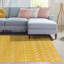 Tapis jaune / ivoire en polypropylène tissé à la machine Briehn-1355112571