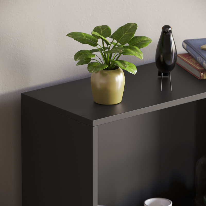 142cm H x 60cm W Standard Bookcase, Black, 142 cm H x 60 cm W