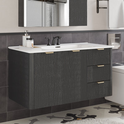 Ensemble de meuble-lavabo moderne avec lavabo Mid-Century