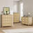 Oak & Rattan 4-Drawer Cabinet with Woven Fronts. 37" Tall Freestanding Organizer for  Living Room. Hallway. or Closet Storage