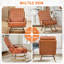 Chaise berçante en similicuir avec fauteuil inclinable de style Mid-Century, fauteuil inclinable rembourré et confortable-116186927