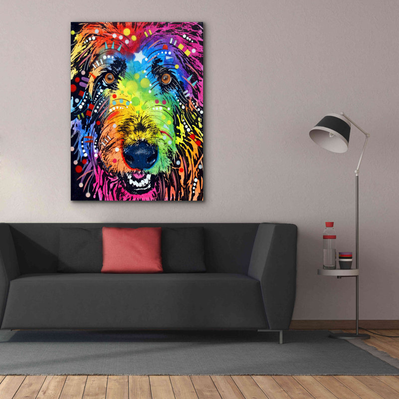 «Irish Wolfhound» par Dean Russo, impression sur toile tendue