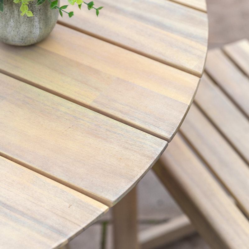 Acacia Round Solid Wood Dining Table
