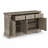 Hewitt 60" Transitional Sideboard – Wire-Brushed Gray · 3 Drawers & 2 Cabinets · Nickel Tone Hardware