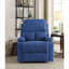 Fauteuil inclinable rembourré en velours bleu-268487629