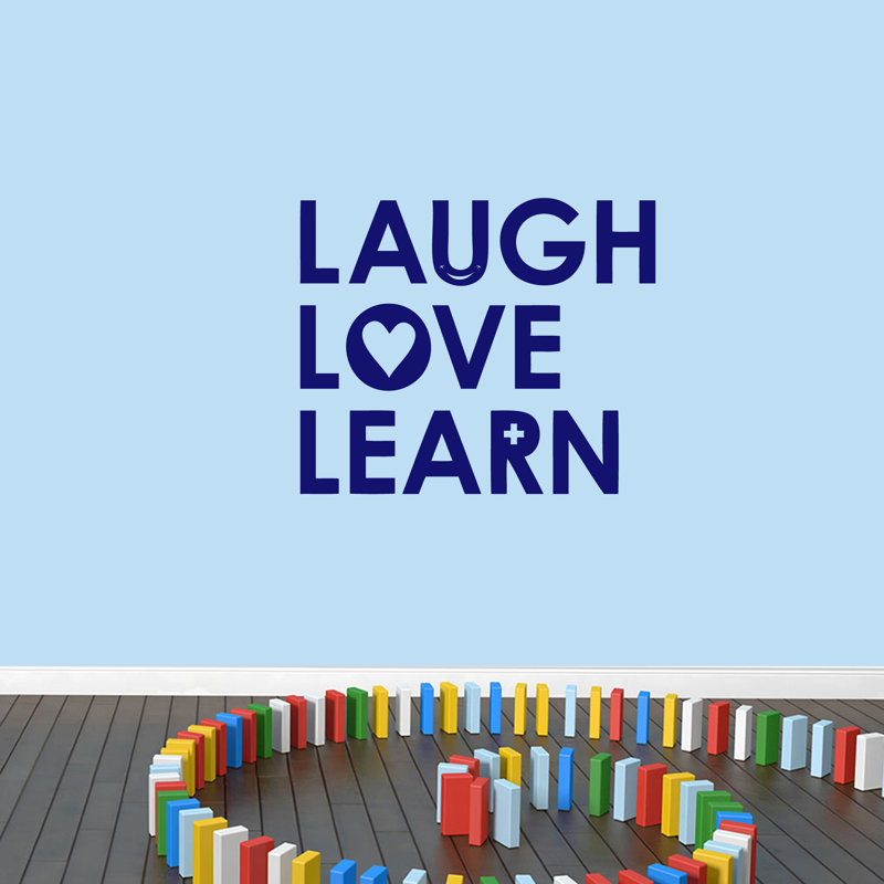 Décalcomanie murale love love learn Busick, Bleu