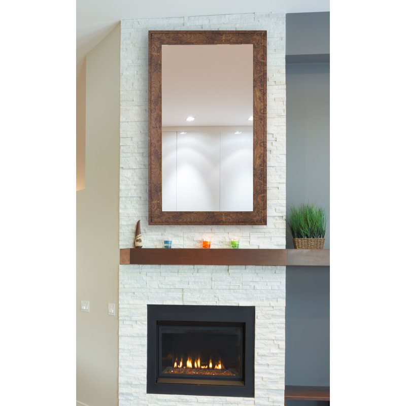 Kamsiyo Engineered Wood Flat Wall Mirror, 32.5" x 26.5"