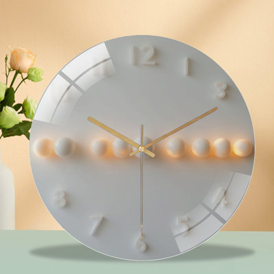 Modern Minimalist LED Wall Clock Home Decoration Art - 12'' Modern Glass Wall Clock