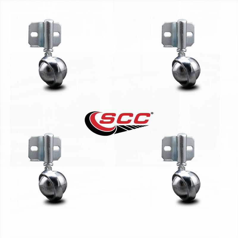 Bright Chrome Metal Ball Caster