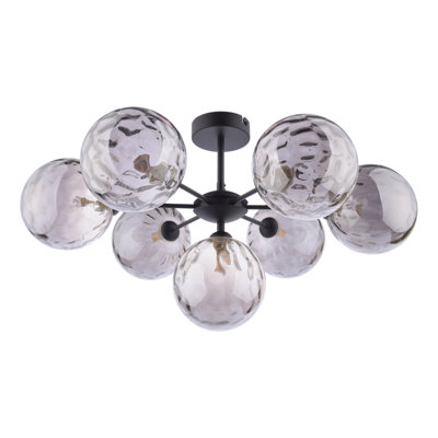 COHEN 7LT SEMI FLUSH GLS
