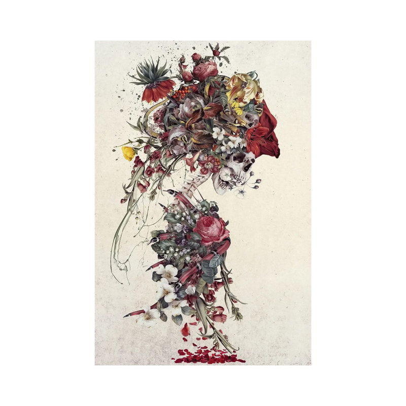 Crâne rétro, H 40 po x l 26 po x P 1,5 po
