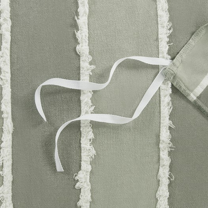 Housse de couette 100% coton en très grand / très grand lit avec 3 taies décoratives à rayures blanches