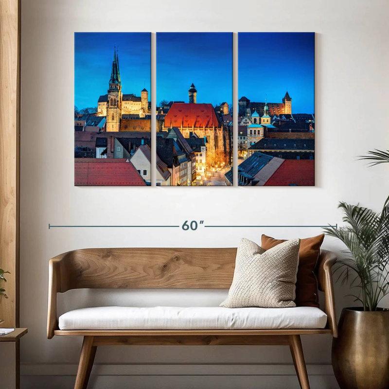Bâtiments de Nurberg, H 32 po x l 50 po