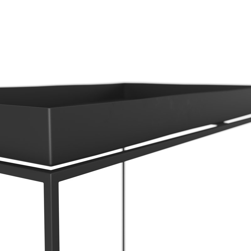 Table de bout en métal à plateau amovible moderne et chic
