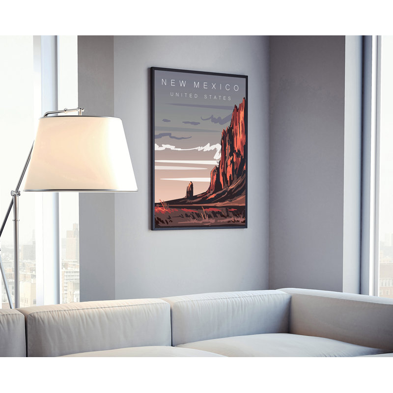 Affiche de voyage d'État du Nouveau-Mexique, impression rétro non encadrée, art mural maison et bureau, H 30 po x l 20 po
