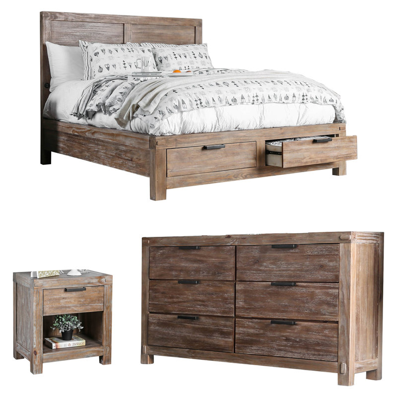 Truston Solid Wood Piece Bedroom Set