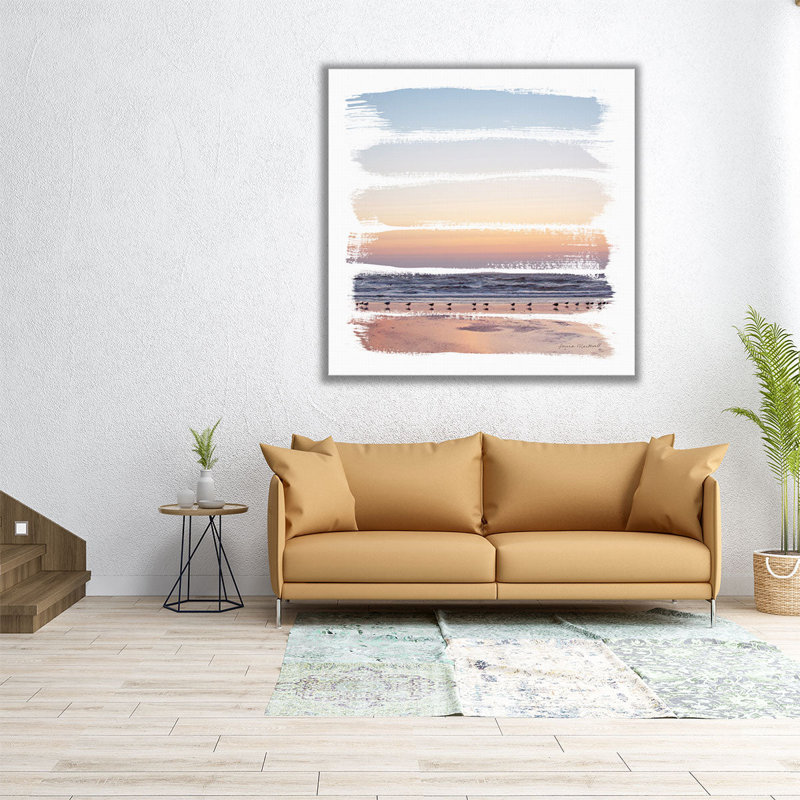 Sunset Stripes I - Canvas Print Wall Art, 12" H x 12" W