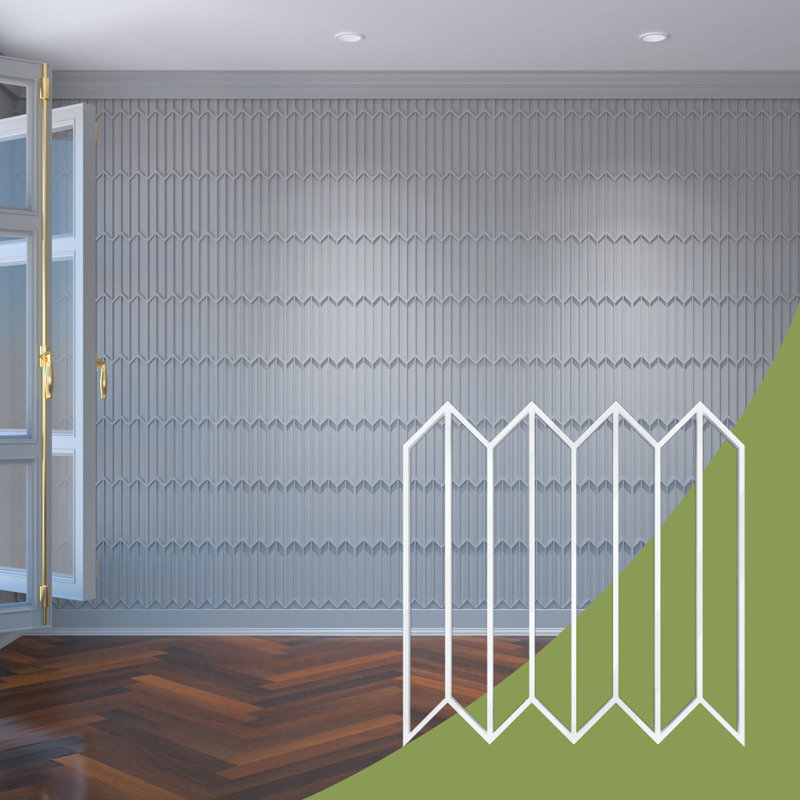 Conroe Decorative Fretwork Acrylic Wall Panels, Small, 11 3/8"W x 11 3/8"H x 1/8"T, White, 11.38" H x 11.375" W x 0.125" D