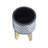 CERAMIC 5" AZTEC PLANTER ON WOODEN STAND, GRAY
