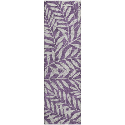 Premium Machine Washable Prisco Purple Rug