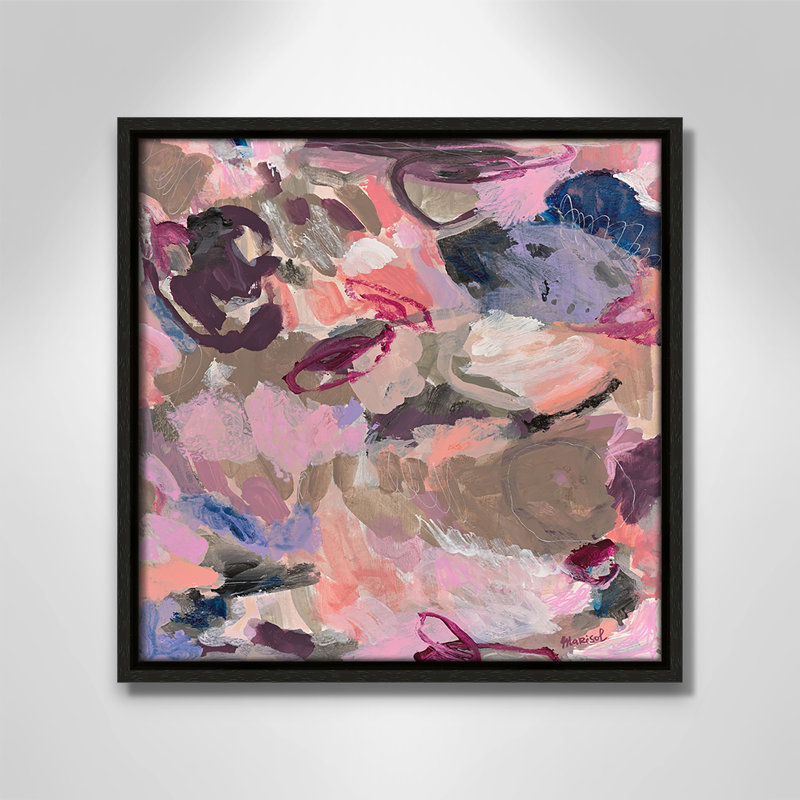 «Vineyard Evening Square» par Marisol Evora, Espresso, H 13,5 po x l 13,5 po