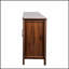 Armoire avec 4 portes et 4 tablettes ouvertes, armoire de rangement autoportante pour plancher, hall d'entrée, salon, chambre à coucher, bureau