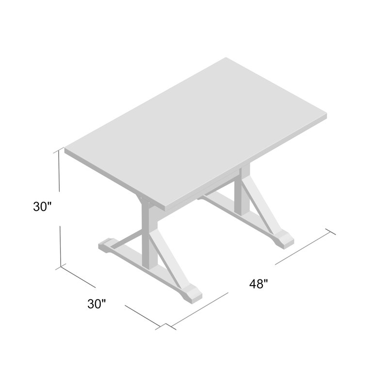 Bureau moderne gris de 48 pouces avec finition patinée et espace de travail robuste, Gris patiné