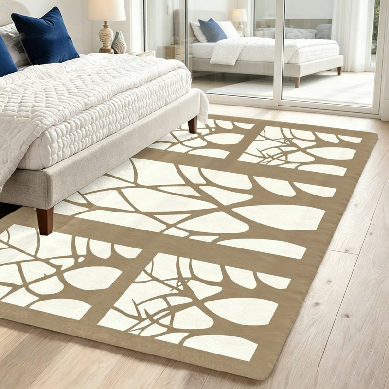 Modern Abstract Tree Branch Area Rug, Artistic Floor Mat for Living Room, Bedroom, Home Decor, Cozy Non-Slip