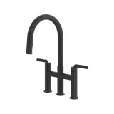 Authentica Bridge Pull-Down Kitchen Faucet With C-Spout